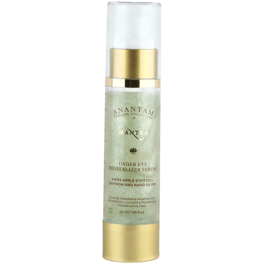 Mantra Anantam Under Eye Revitalizer Serum Swiss Apple Stem Cell Saffron & Nano Silver - 50 ml | Fights Fine Lines - De-Puffs Eyebags - Fades Dark Circles - Suitable for Night Time-image-15