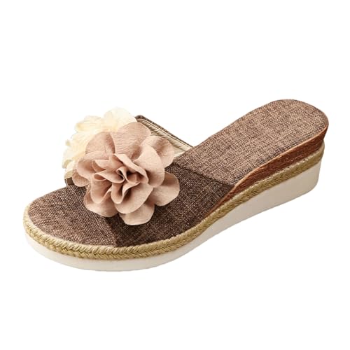 Flip flop compensées plateforme pour soulager les pieds