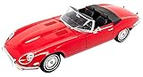 Marke: JAGUAR Jaguar E-Type Roadster, rot, 1971, Modellauto, Fertigmodell, Lucky Die Cast 1:18