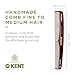 Kent 3T 6.5 Inch Double Tooth Dressing Comb, Fine and Wide Tooth Grooming Comb for Hair, Beard, Mustache and Styling for Men, Women, Kids, Made in England