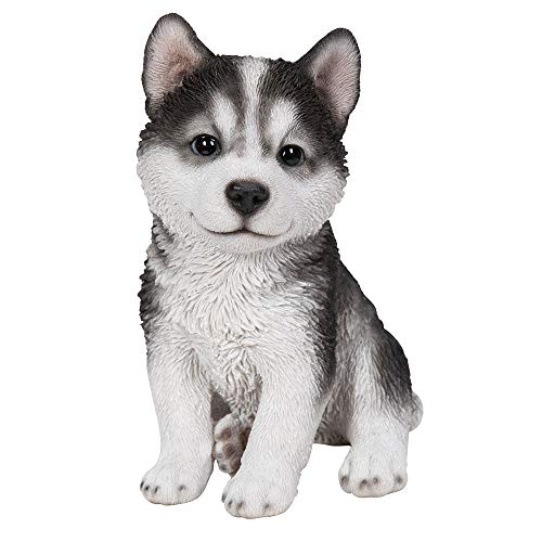 Pacific Giftware Realistic Animal Sitting Husky Puppy Collectible Home Decor Figurine Pacific Giftware Realistic Animal Sitting Husky Puppy Collectible Home Decor Figurine