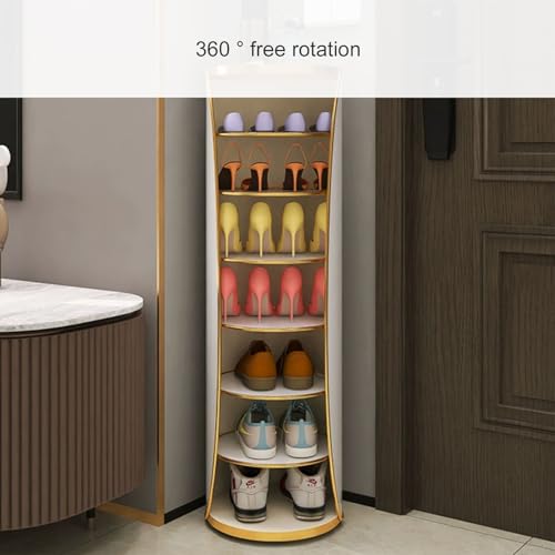 Étagère à chaussures circulaire verticale avec rangement rotatif