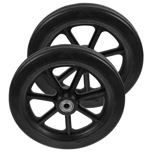 FOMIYES Wheelchair Wheels Replacement 1 Pair Universal PVC Metal Wheelchair Parts Quiet Ride