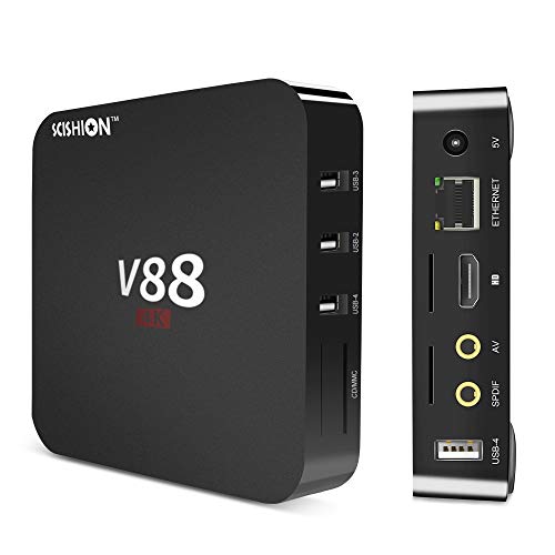 AMGUR V88 4K Android 7.1.2 TV Box RK3229 Quad Core 1GB/8GB Smart TV Box Support 3D Movie HD 1080P WiFi H.265 USB Home Media Player - Thumbnail 3
