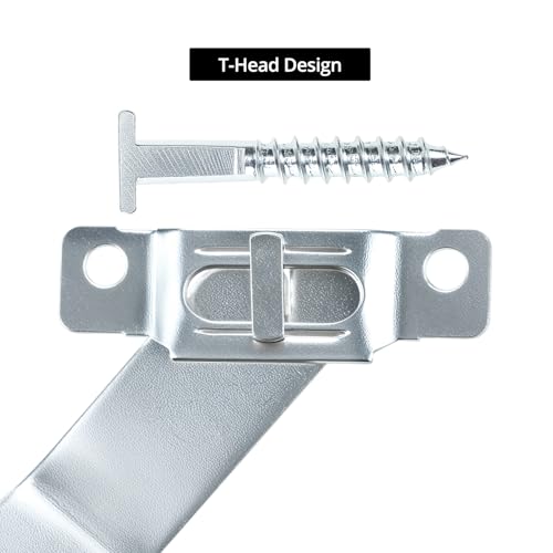 Image of QWORK Frame Lock Security Hanging Kit with T-Head Screws - 25 Pack, Theft Protection for Art Displays in Galleries, Museums