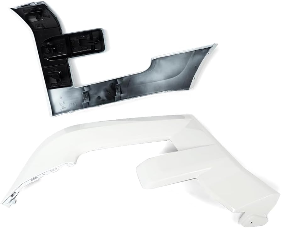 MIC Pair Headlight Bezels Trim Molding Compatible with 2015-2017 F-150 F150 Replace for FL3Z17C755AA,FL3Z17C754AA Driver & Passenger Side (Oxford White)