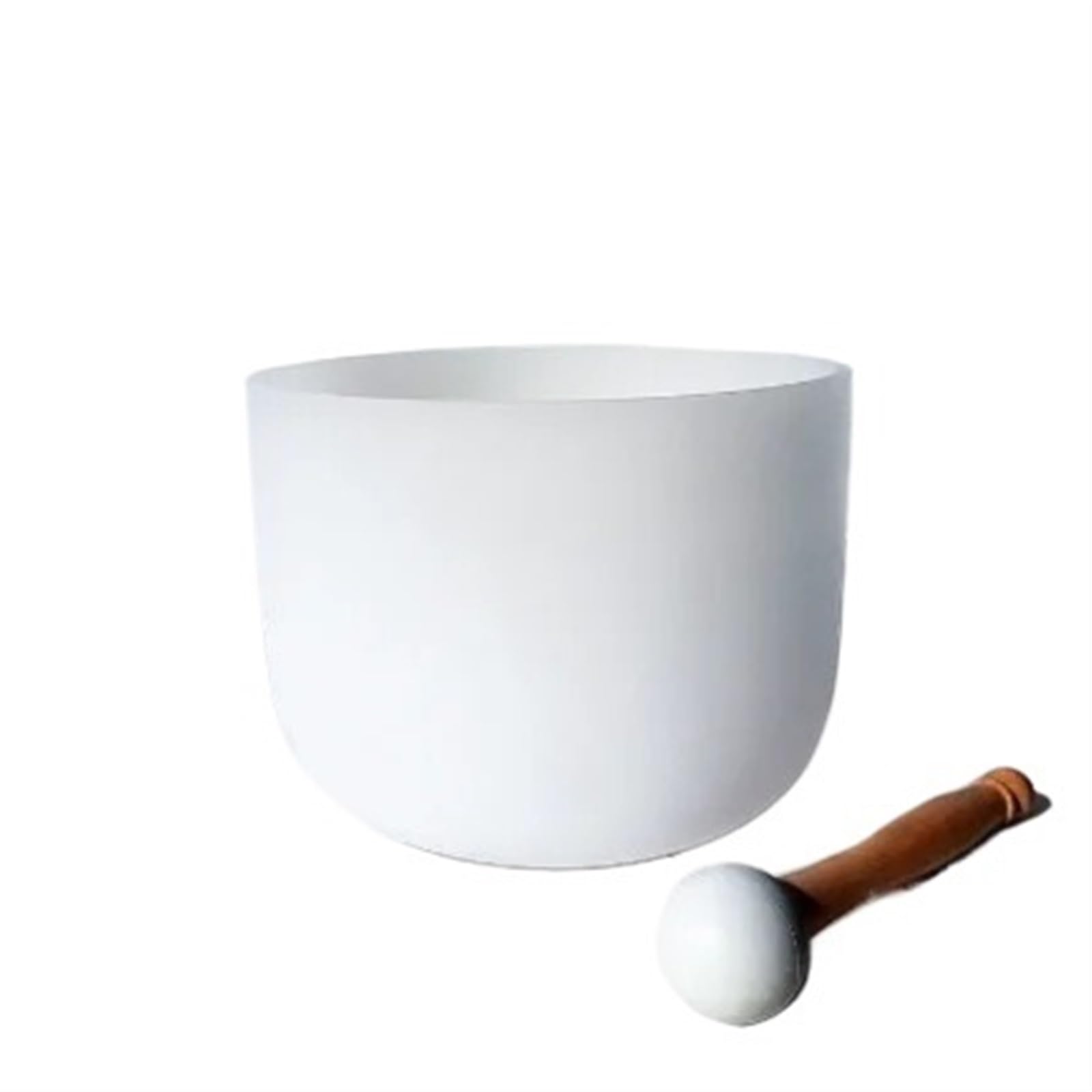 Cuenco Tibetano De Cristal Cuenco cantor de cristal cuarzo esmerilado blanco curativo con sonido 6 pulgadas for curar 440hz(440hz G)
