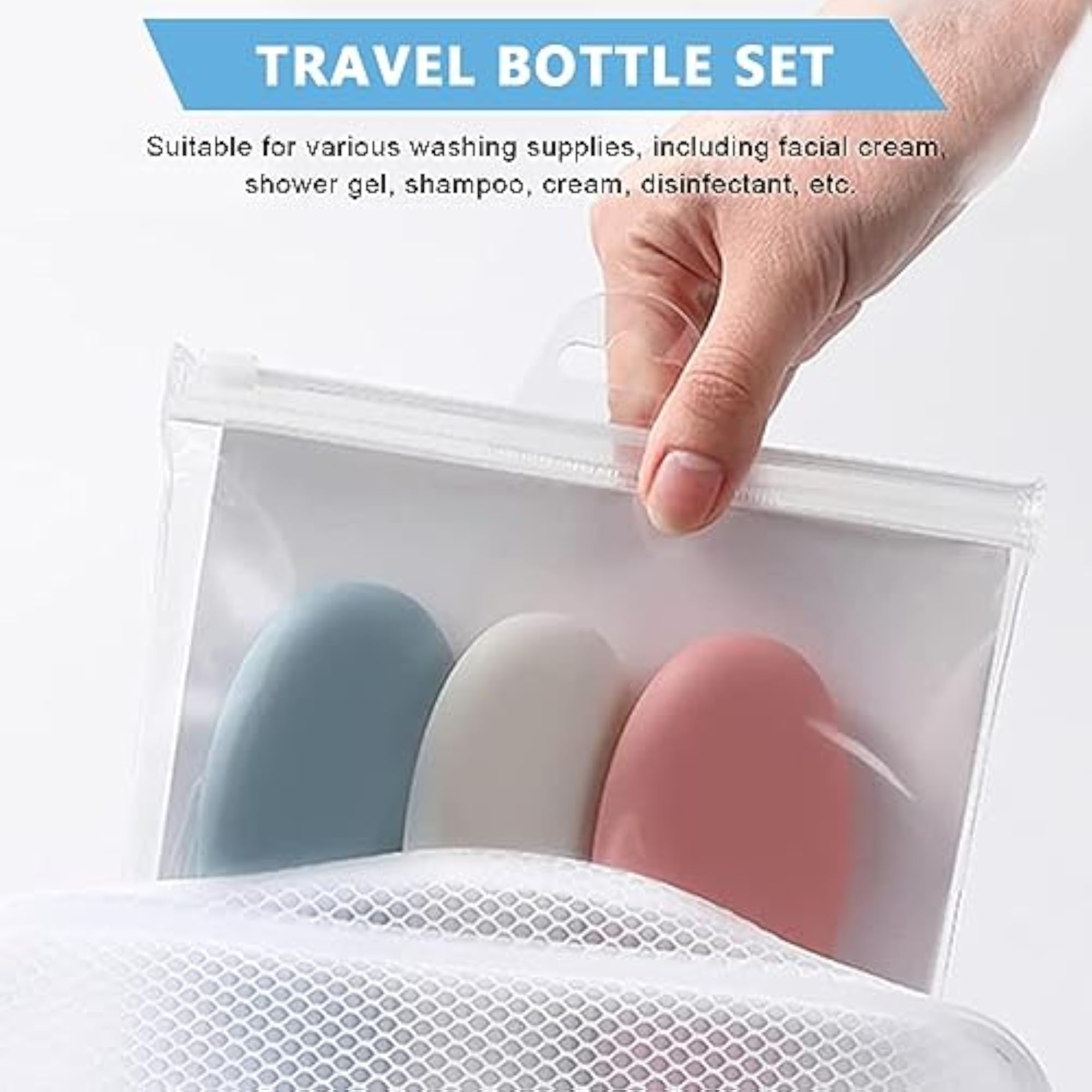 3-Piece Set Leak-Proof Refillable Silicone Containers