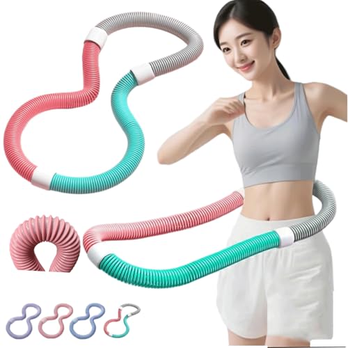 【2025新登場 強化されたクリップ防止肉】フラフープ  ウェイト付き ベリー フィットネス PVCソフトスプリングフープ 折りたたみ式 ポータブル 静音設計 フラサークル  筋トレ  (ウエスト・背中・脚・胸 エクササイズ) 室内/公園用 男女兼用