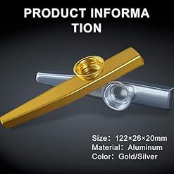Kazoo, Kazoo Instrument, Cazou, Kazoo Enfant, Kazoo Métal, Kazoo pour Enfants Cadeau Accompagnement Instrumental, 2… - Les Beatles, Paul McCartney, John Lennon, RIngo Starr, George Harrison Kazoo, Kazoo Instrument, Cazou, Kazoo Enfant, Kazoo Métal, Kazoo pour Enfants Cadeau Accompagnement Instrumental, 2… – Image 2