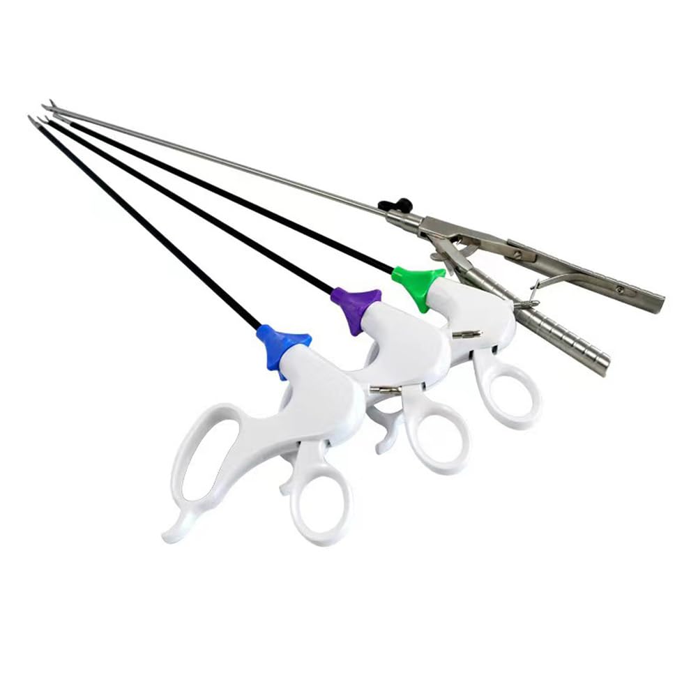 Instrumentos de Entrenamiento laparoscópico Disector Pinza Tijeras Portaagujas Juego de 4 Piezas 4 Instrumentos quirúrgicos Simulador de laparoscopia Reutilizable Trainer