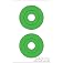 Red Dot Optics Two 6.5" EZ2C USA Made Green Bullseyes by EZ2C Optic Zeroing Shooting Paper Targets | High Visibility Firearms