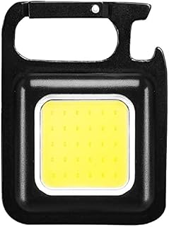Caffney LED Small Flashlight 800Lumens Bright USB Rechargeable COB Mini Keychain Flashlight Multifunctional Waterproof Portable Pocket Light 3 Modes for Emergency Walking Camping Fishing