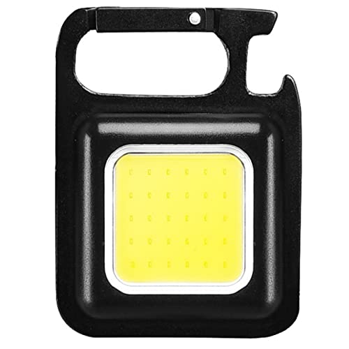 ATopoler Torcia a LED piccola 800 lumen luminoso USB ricaricabile COB Mini portachiavi torcia multifunzione impermeabile portatile luce tascabile 3 modalità per emergenza camminata campeggio pesca