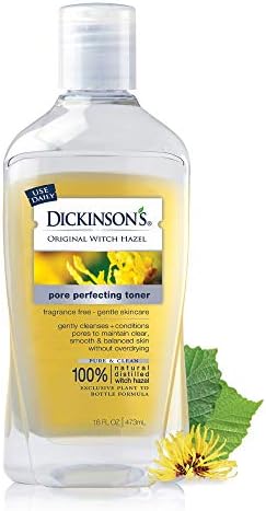 Dickinson's Original Witch Hazel Pore Perfecting Toner, 100% Natural, 16 Fl. Oz.