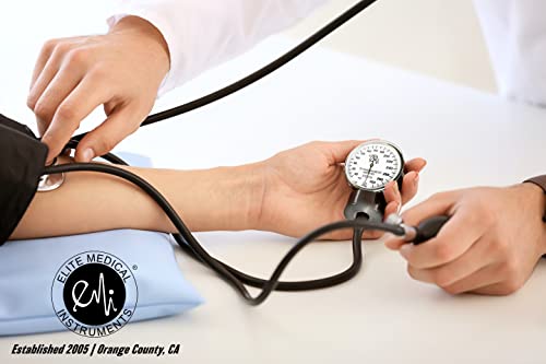 Emi Deluxe Aneroid Sphygmomanometer Manual Blood Pressure Monitor Adult Cuff Set With Case - #217 (Navy) #TOP4