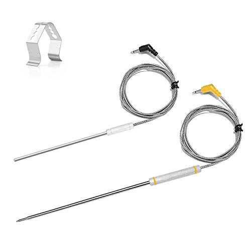 2-Pack Replacement Probe For Thermopro Tp20 Tp25 Tp08 Tp930 Tp829 Tp910 Tp826 With Probe Clip Holder, Thermopro Replacement Meat Probe Ambient Probe For Tp20 Tp25 Tp27 Tp16 Tp08 Tp17 Tp07 Tp17H Tp28 #TOP10