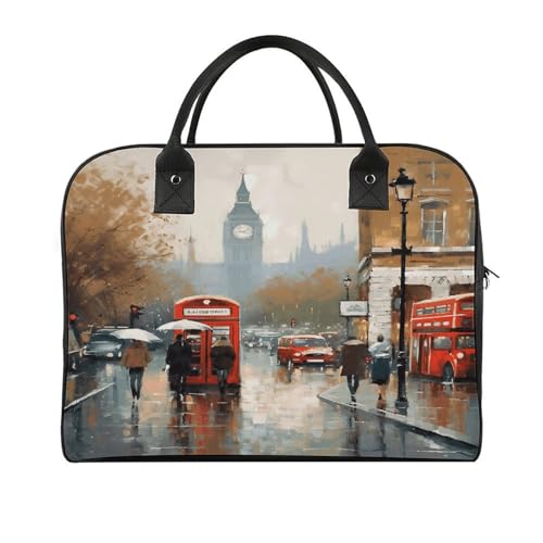 Bolso London Impression Tote Ajustable de Nylon para Laptop miniatura 1