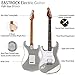 EASTROCK 39 inch Full-Size Electric Guitar Kit for Beginner Starter with 10w Amp, Bag, Capo, Shoulder Strap, String, Cable, Picks.(39