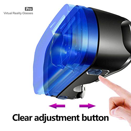 Casque de réalité virtuelle 3D VR avec micro-casque pour iPhone et Android 7 pouces