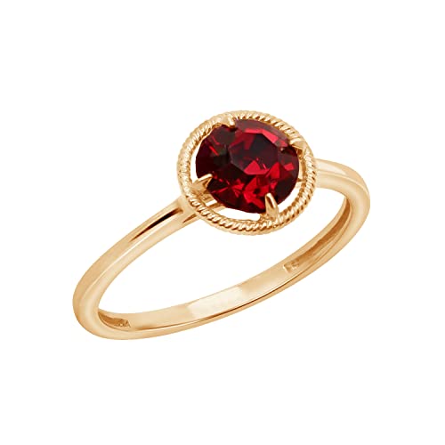 Gold 10K Crystal March Birthstone Ring