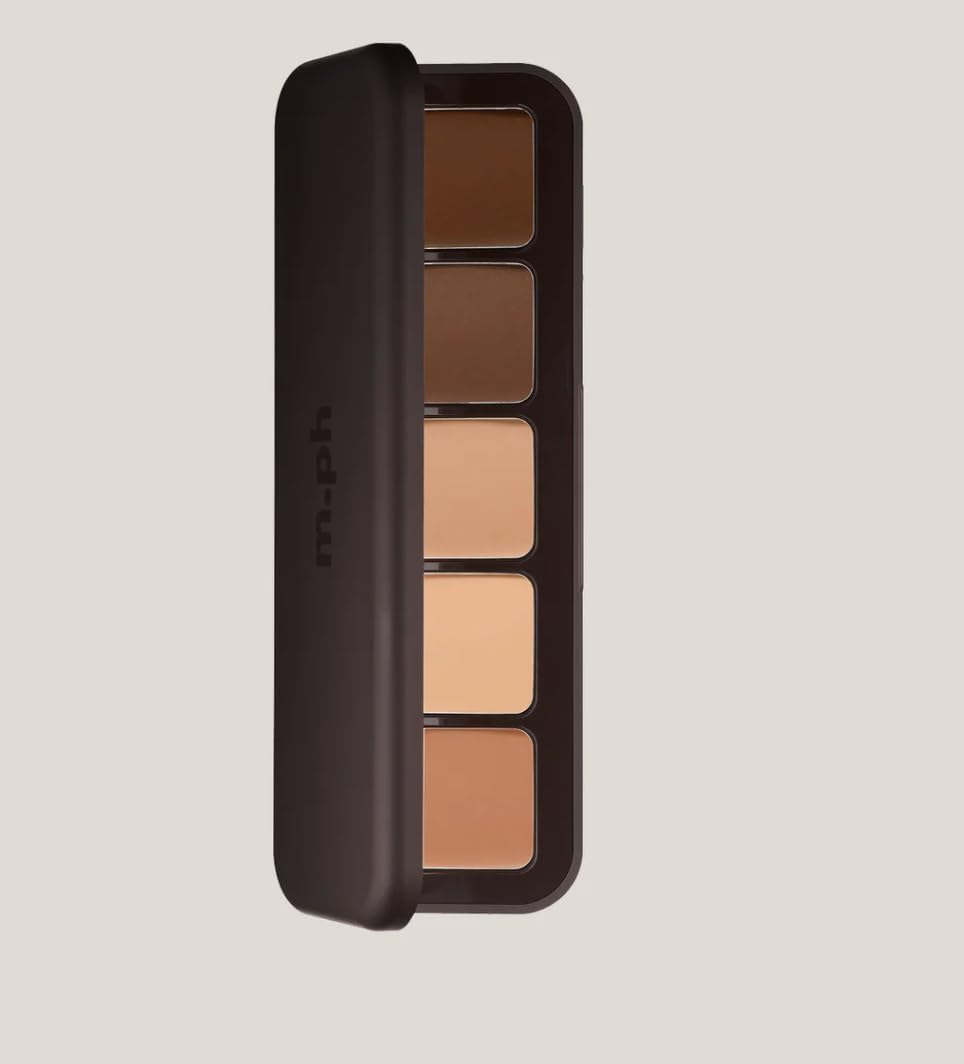 Underpainting Face Highlight & Contour Palette, Flawless Sculpted Look, Blendable Cream Formula, Long-Lasting Wear, Travel-Friendly Palette, Natural Dimension & Glow – Color: Medium
