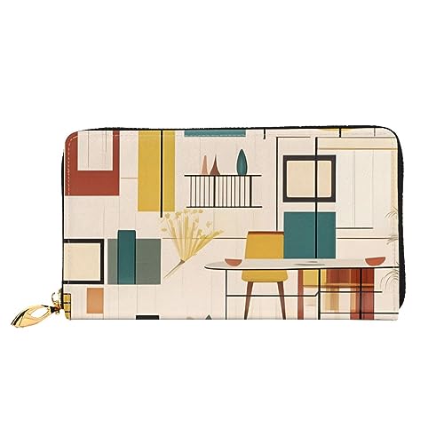 Long portefeuille femme noir 19x10cm avec fentes pour cartes
