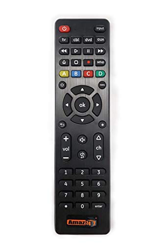 Amaz247 Universal Remote Control for Samsung, Hisense, Vizio, LG, Sony, Hitachi, Sharp, Roku, Apple TV, RCA, Panasonic, Smart TVs, Streaming Players, Soundbar, Blu-ray, DVD, Simple Setup 4-Device