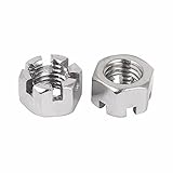 2個入 M14 x 1.5mm ピッチ ステンレス 溝付ナット (キャッスルナット) 車 バイク 車軸用 龜旅