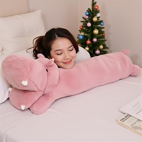 Image of Ryttir 40 Inch 15% Chubbier Large Hippo Stuffed Animal,Soft Hippopotamus Plush Stuffed Hippos Body Pillow for Kids and Adults - Perfect Valentine Hippo Gifts for Cuddling