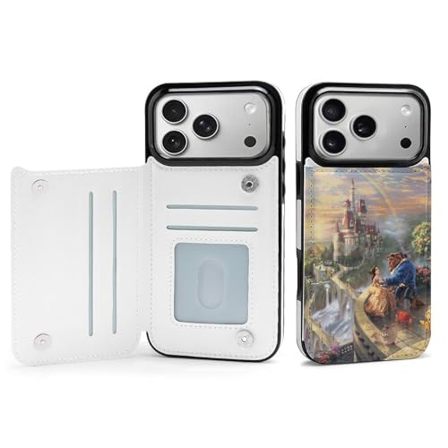 iPhone17ProMax用ケース 手帳型 美女と野獣 アイフォン17ProMax用ケース 手帳型 財布型 背面収納 スマホケース おしゃれ 可愛い カード収納 タンド機能 いPhone17ProMax用ケース