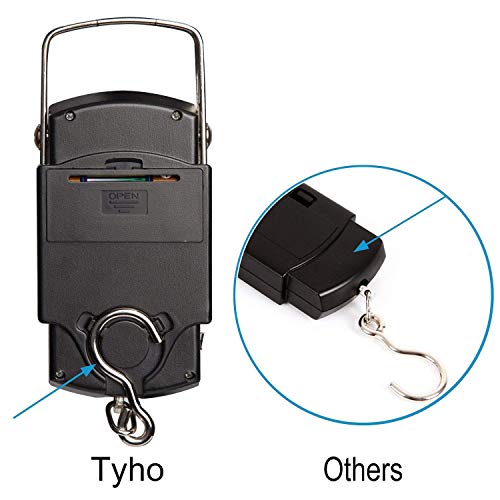 Emoly Balança de pesca 110 lb/50 kg, tela LCD retroiluminada, equilíbrio eletrônico portátil, balanç