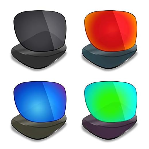 Mryok 4 pares de lentes polarizadas de substituição para óculos de sol Ray-Ban RB4147 de 56 mm – preto furtivo/vermelho fogo/azul gelo/verde esmeralda