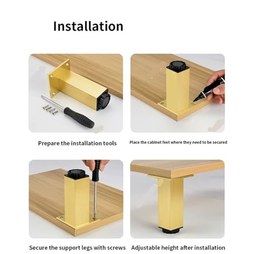 Pieds de table réglables pour corriger un sol instable d'armoire - 5