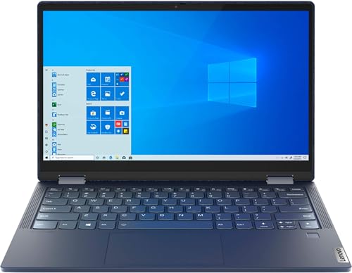 Image of Lenovo Yoga 6 13.3 2-in-1 13.3 inch Touch Screen Laptop - AMD Ryzen 5-8GB Memory - 256GB SSD - Abyss Blue Fabric Cover
