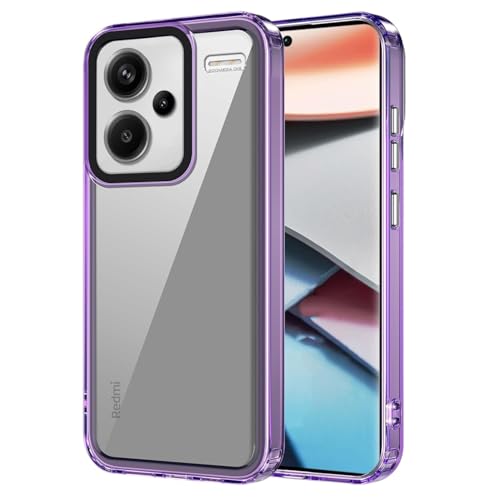 Image of NDCOM Redmi Note 13 Pro Plus Back Cover | Durable Purple Crystal Clear Case | Enhanced Grip | Textured Surface