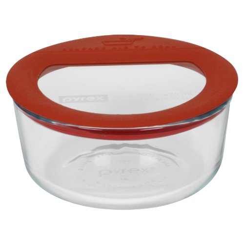 Pyrex Premium 2-Cup Round Glass Food Storage