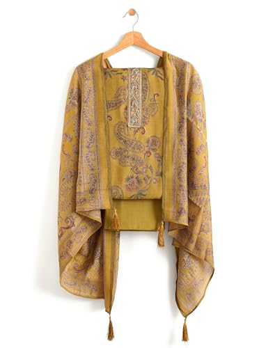 Image of Amazon Brand - Myx Women's Unstitched Salwar Suit Dress Material With Dupatta
