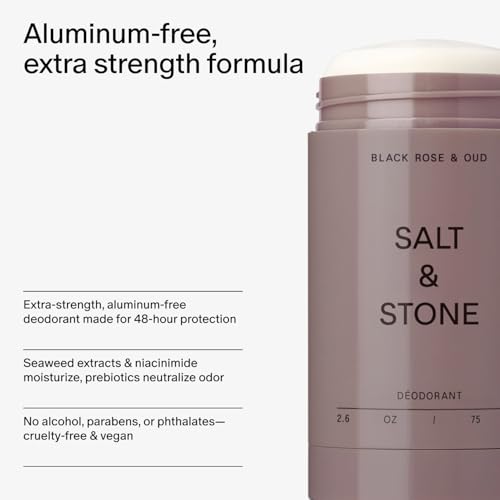 Salt & Stone Signature Scent Duo Set | 48 Hour Aluminum-Free Deodorant & Hydrating Body Mist | Skincare-Infused Deodorant & Body Spray | Black Rose & Oud - Thumbnail 6