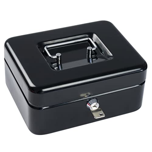 NEU!! SAX Geldkassette 20x16x9 cm, 5 -Fächer-Münzeinsatz, SCHWARZ