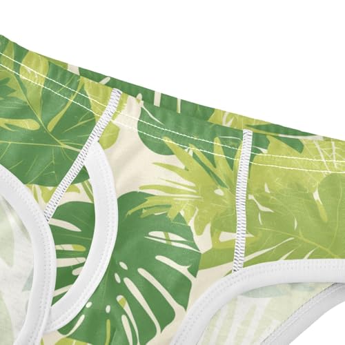 KLL Tropical Greens Leaves Baby Boys Pure Cotton Underwear Briefs Breathable Undies4