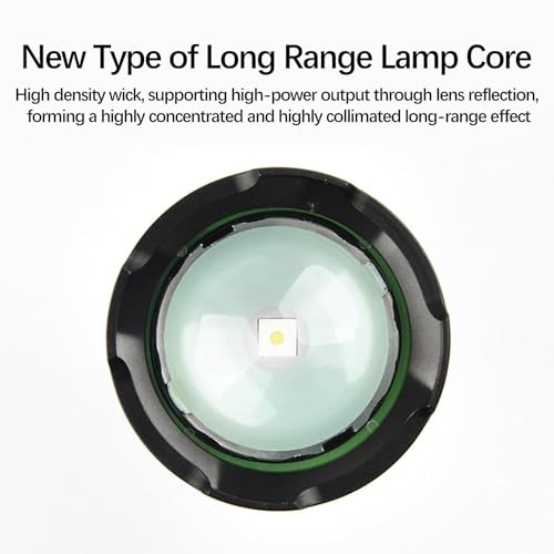 Image of Seadra 2000 Lumens LED Torch XHP70 Strong Light USB C Rechargeable Powerful Flashlight Zoomable Torch Light 5Modes for Camping Outdoor