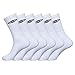 Chaussette Homme Sport Résistantes - Lot de 6 - Chaussettes Hautes Homme, Tennis, Confortables, Blanc Taille 43/46