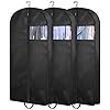 KIMBORA 43″ Suit Bags for Closet Storage and Travel, Gusseted Hanging Garment Bags for Men Suit Cover With Handles for Clothes, Coats, Jackets, Shirts（3 Packs）