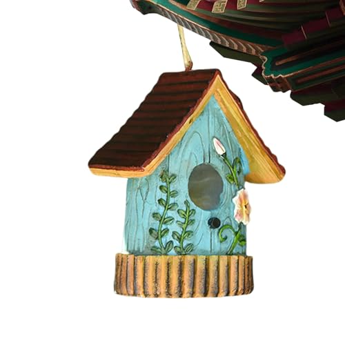 Nichoirs à oiseaux extérieur petit chalet résine coloré