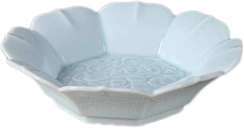 Fruit Basket Ceramic Footed Round Pedestal Bowl Decorative