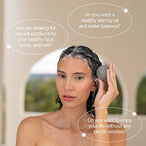 Erigeron All-In-One Black Charcoal Shampoo Bar For All Hair Types & All Skin Types - Cruelty-Free, Vegan, All Natural Ingredients Handmade With Plastic Free, Eco-Friendly & Zero Waste #TOP4