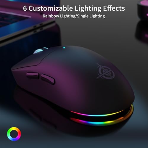 Image of ATTACK SHARKxMagic-Refiner G6 Wireless Gaming Mouse Tri-Modes Connection 2.4G /BT /USB-C 24000 DPI 1000Hz Polling Rate with Anti-Slip Grips,750mAh Battery Gaming Mice for Laptop /PC /Mac Gamer Black