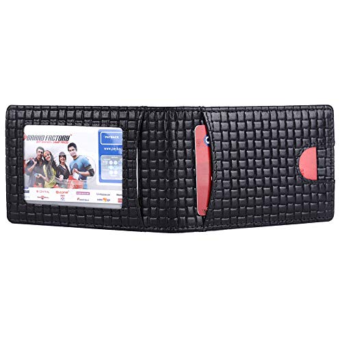 Image of Brooklyn Bridge Genuine Leather Money Clip Wallet for Men Matt VT Black - Premium Slim RFID Protected Wallet with Cash Clip & Multiple Card Slots, Stylish Front Pocket Design, Gift for Men