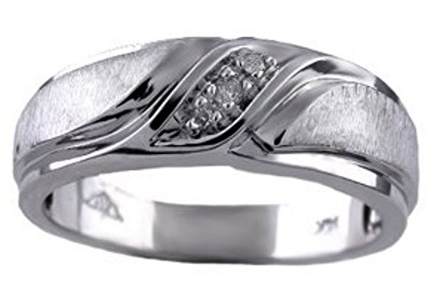 Rylos Mens Rings 14K White Gold - Mens Diamond Ring Band Rings For Men Mens Jewelry Gold Rings #TOP12